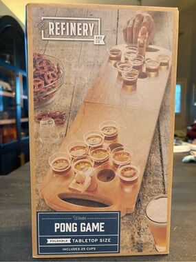 Wooden Pong Game - Natural Wood